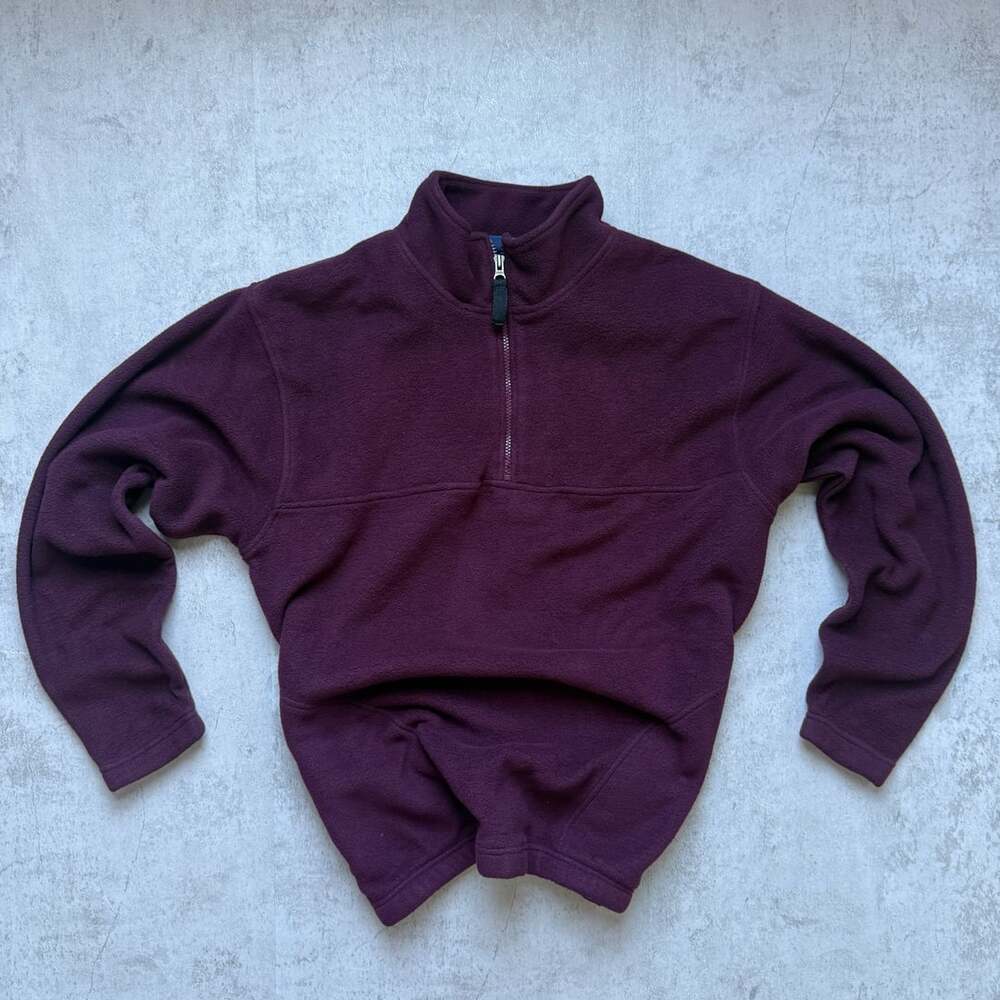 Vintage Fall Mtapro Fleece Pullover Size Medium Purple Quarter Zip